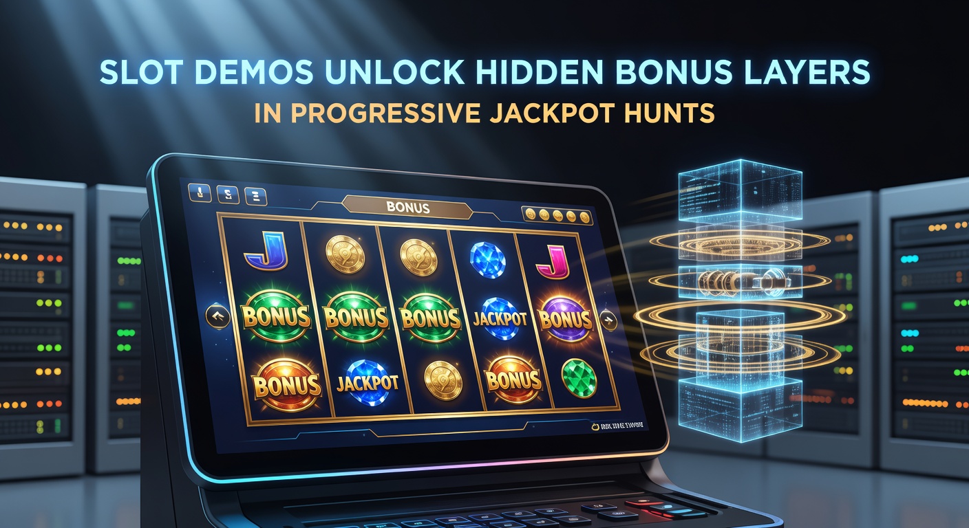 Detaillierte Darstellung eines Slot-Demo-Bildschirms mit progressivem Jackpot-Zähler und aktivierten Bonus-Features
